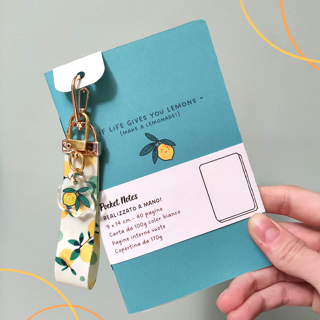 Pocket Notes - Limone + portachiavi